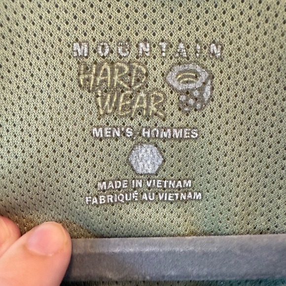 Mountain Hardwear‎ Men's Lightweight Vented Hiking Shirt Sage Green XL- Flawed - Picture 10 of 16